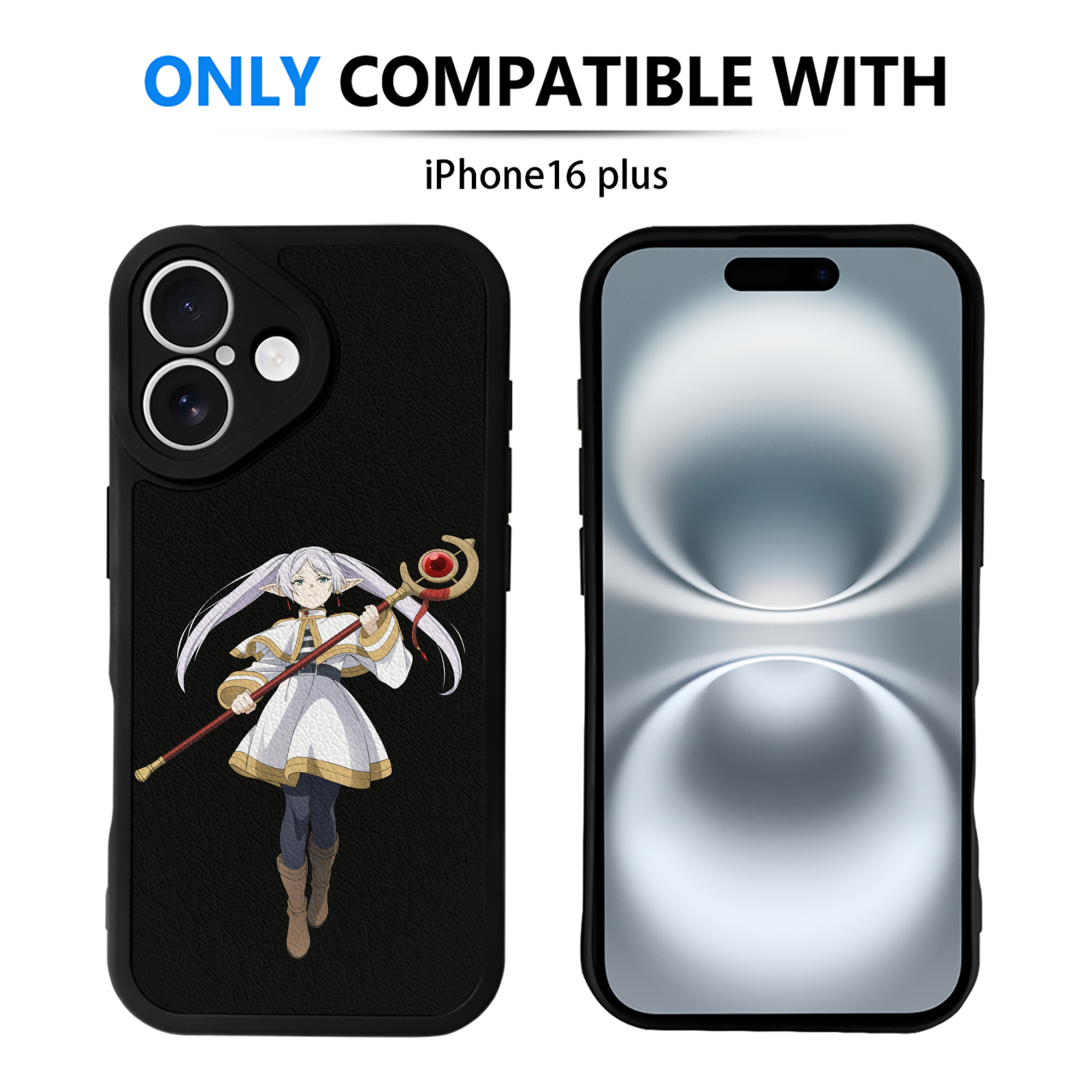 （画像用） 葬送のフリーレン Frieren 【iPhone 16シリーズ対応】シリコンスマホケース（レザー調） 材質：シリコン
